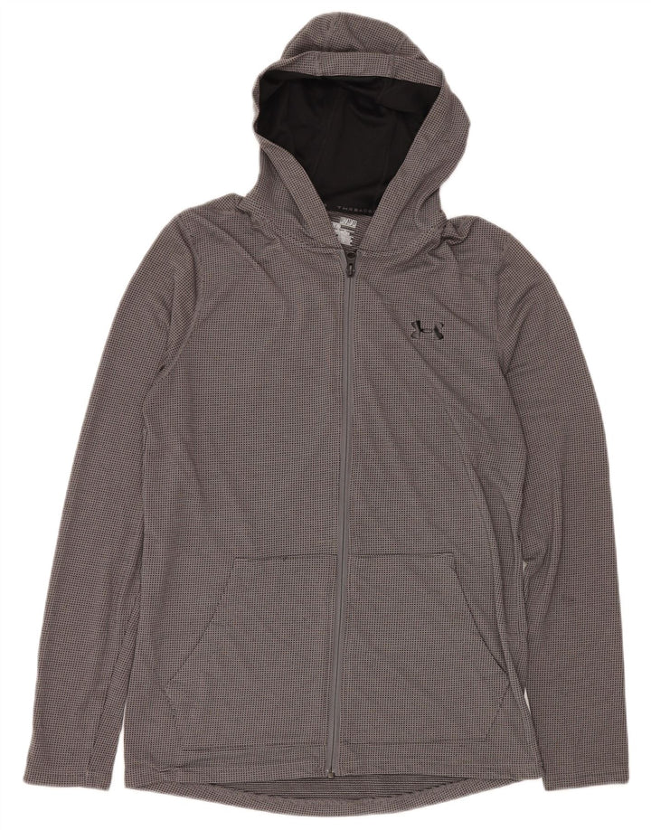 UNDER ARMOUR Herre Heat Gear Hættetrøje med lynlås mellemgrå polyester