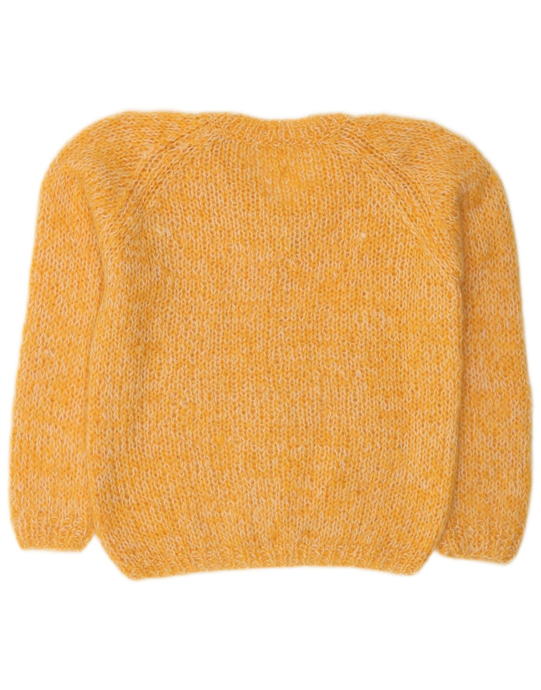 Vintage Dame V-hals sweater UK 14 Medium Gul