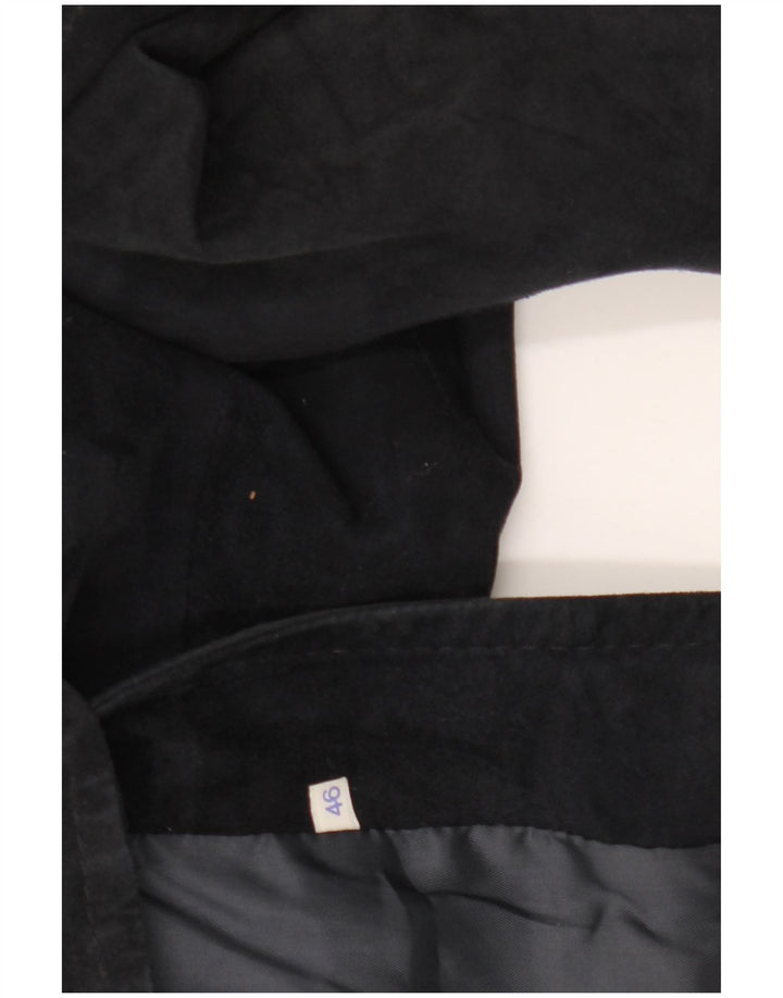 Vintage dame ruskindsjakke IT 46 Large Navy Blue