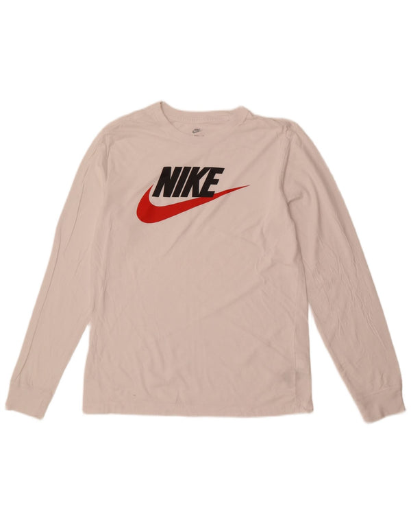 Nike Herre grafisk top Langærmet mellemhvid bomuld