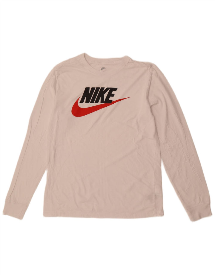 Nike Herre grafisk top Langærmet mellemhvid bomuld