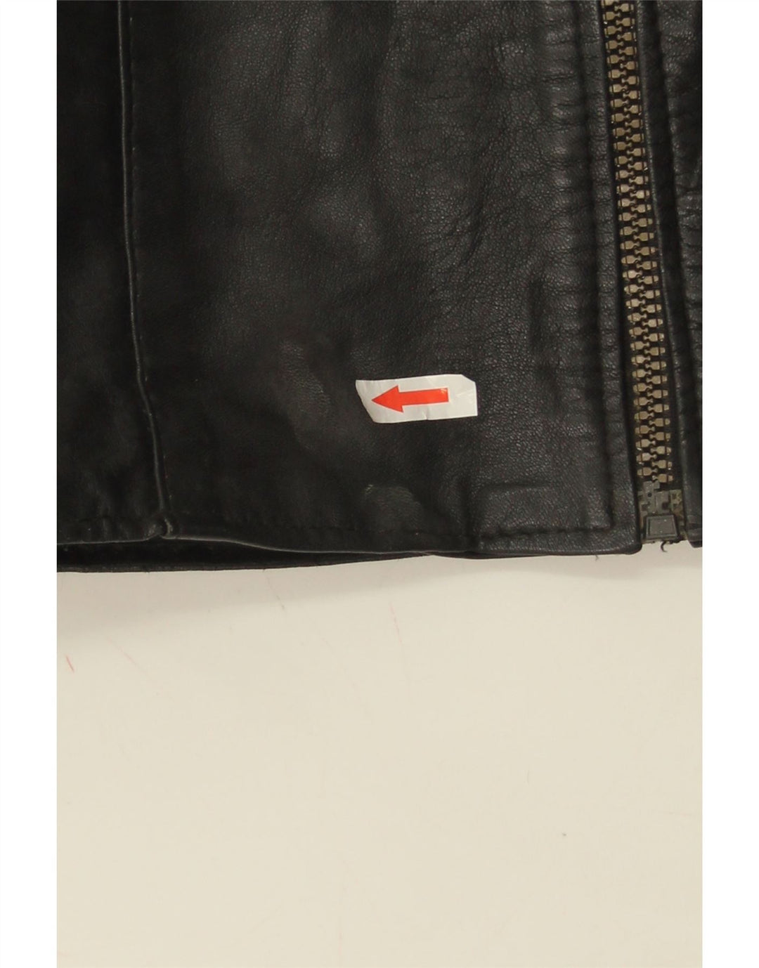 Vintage Dame Læder Gilet UK 10 Small Black