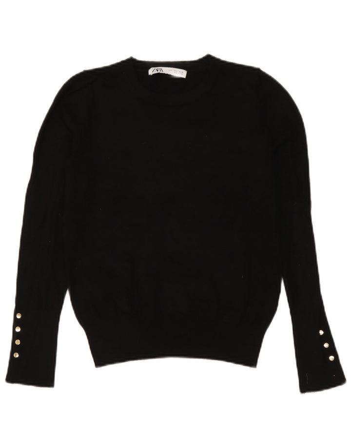 Zara Dame sweater med rund hals DK 10 Lille sort