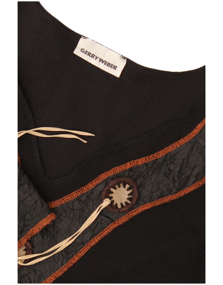 Gerry Weber Damebluse Top UK 16 Large Black Colourblock