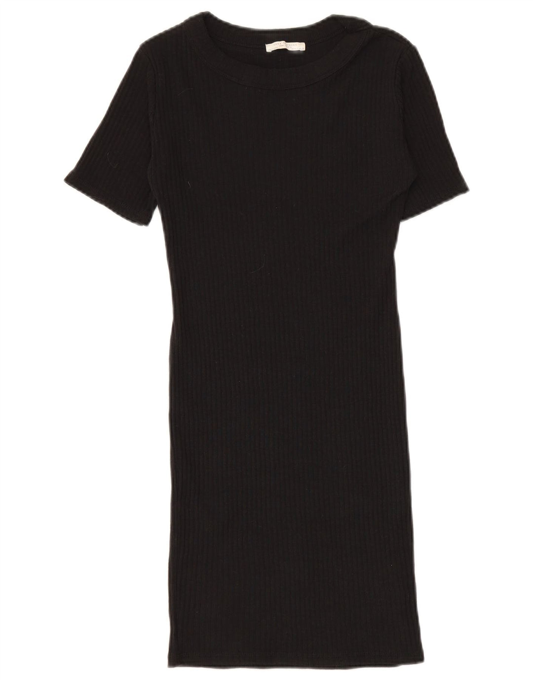 Zara Womens Bodycon Dress UK 8 Small Black Bomuld