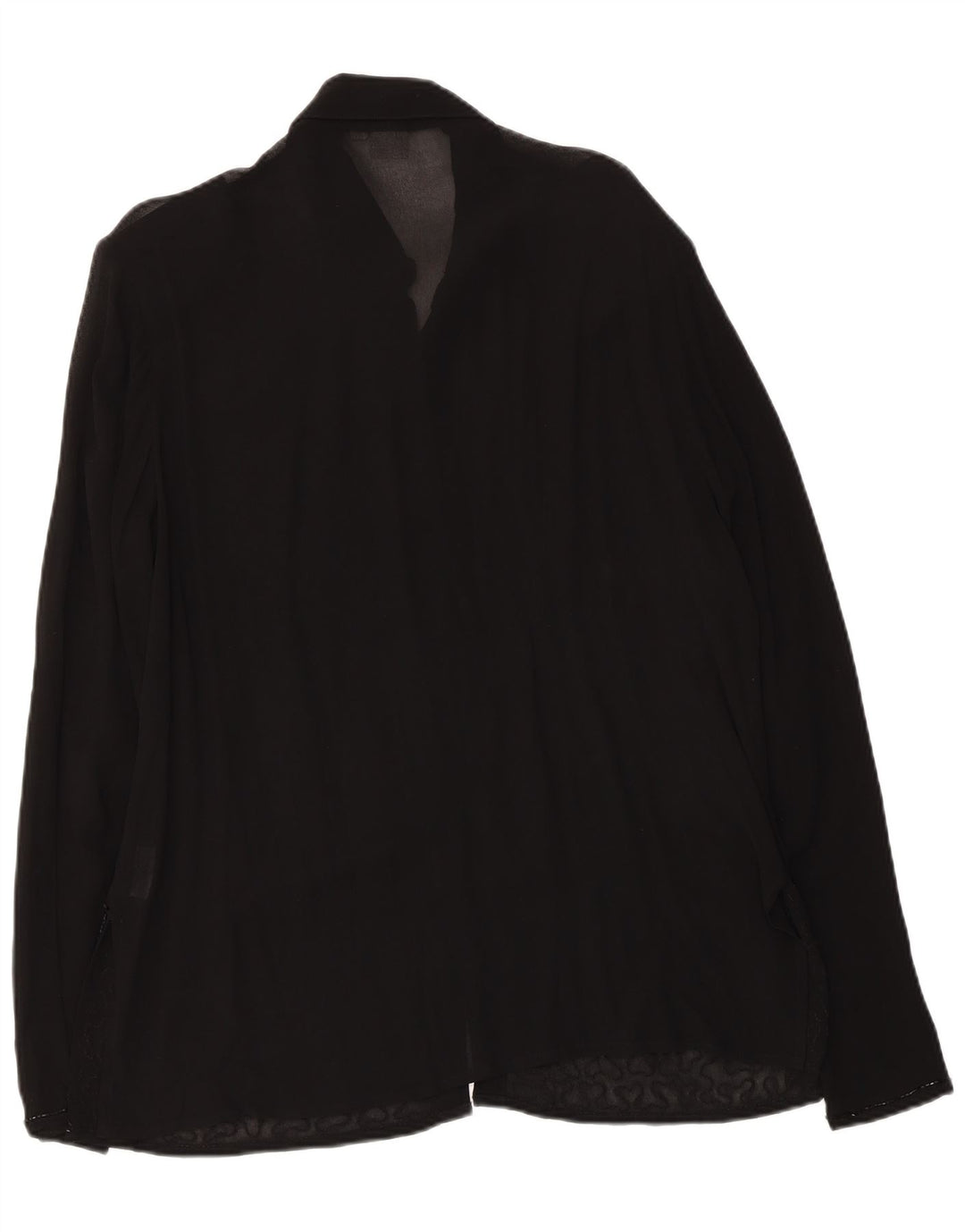 Andrea Mare Dame Se Through Shirt Bluse UK 16 Large Black Viscose