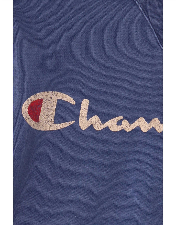 Champion Herre grafisk hættetrøje Jumper Large Blue