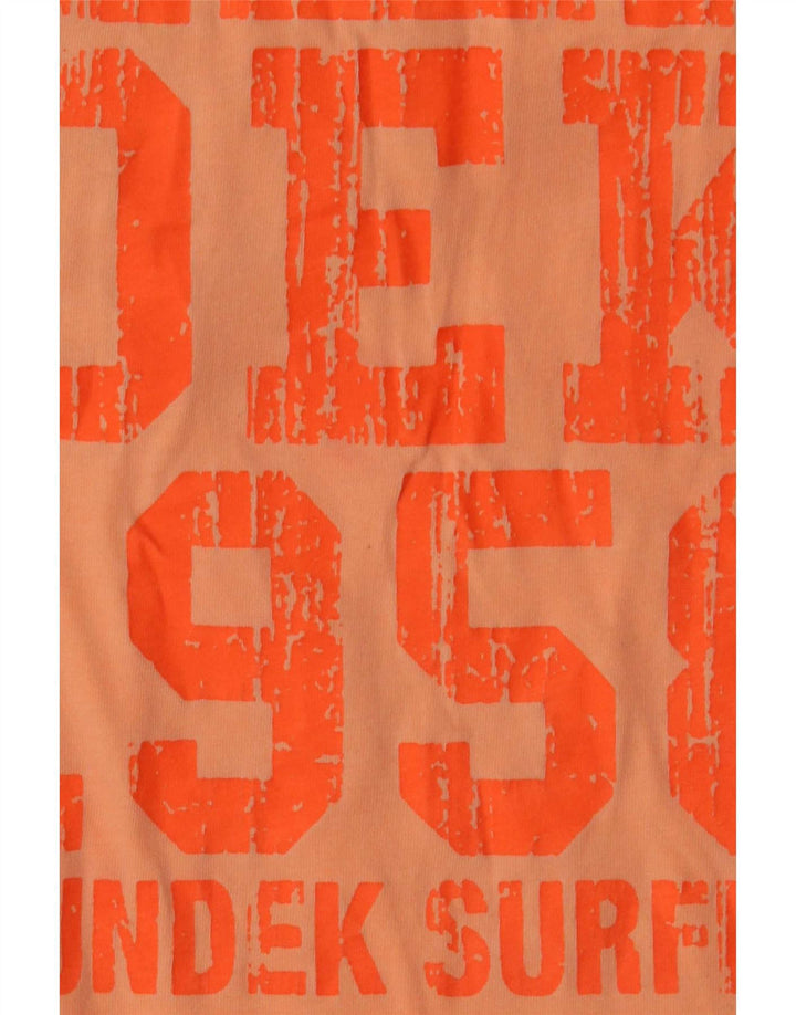 Sundek Herre Grafisk T-Shirt Top Stor Orange Bomuld