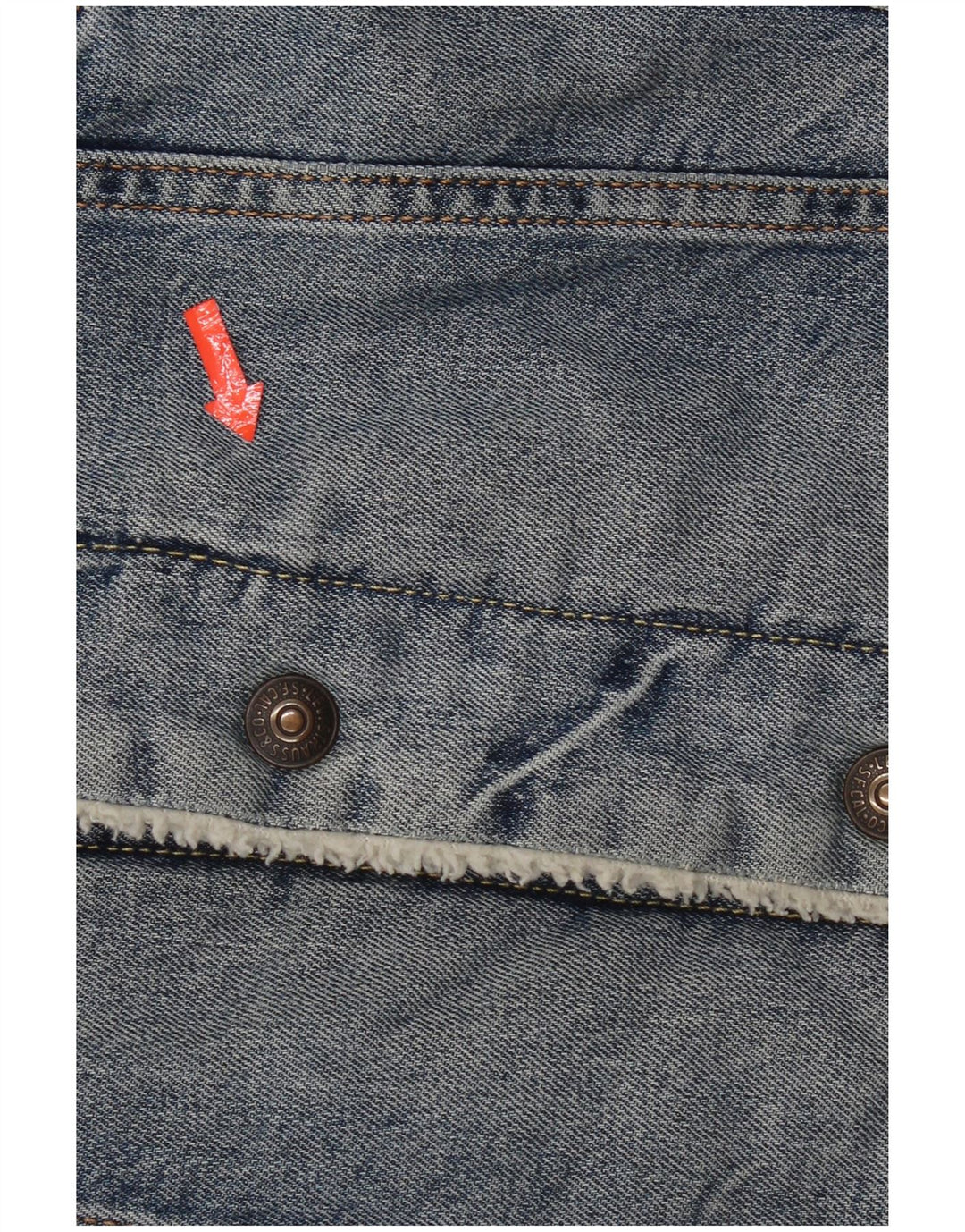 Levi's Sherpa denimjakke til mænd DK 36 Lille blå bomuld
