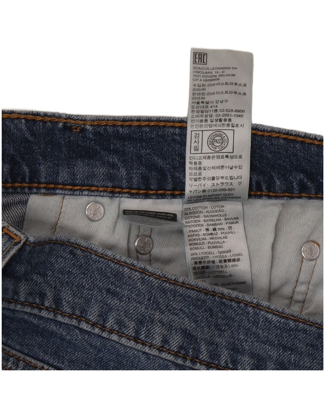 Levi's Herre 514 Straight Jeans W32 L30 Blå Bomuld
