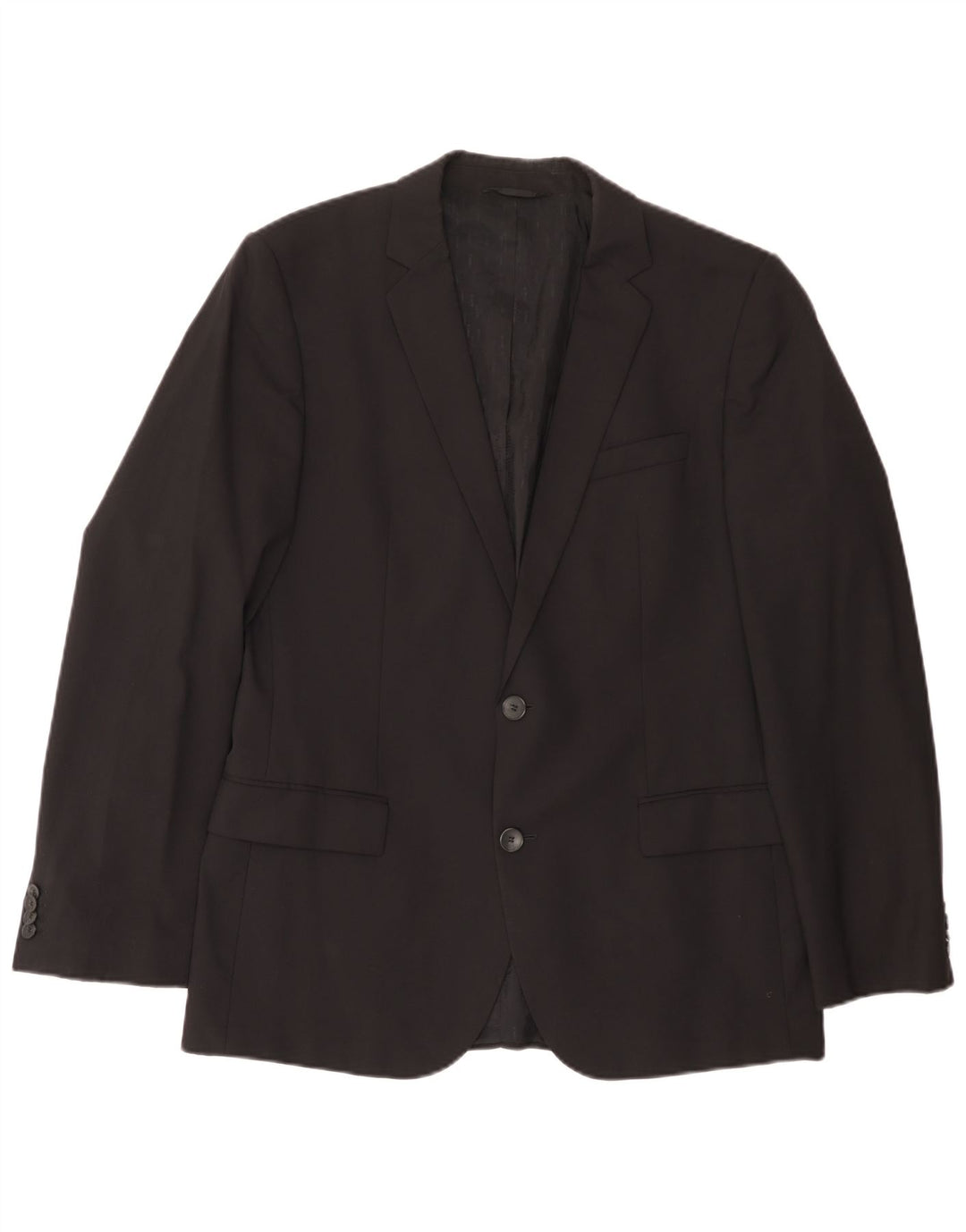 Hugo Boss Herre 2-knaps blazerjakke EU 50 Stor sort uld