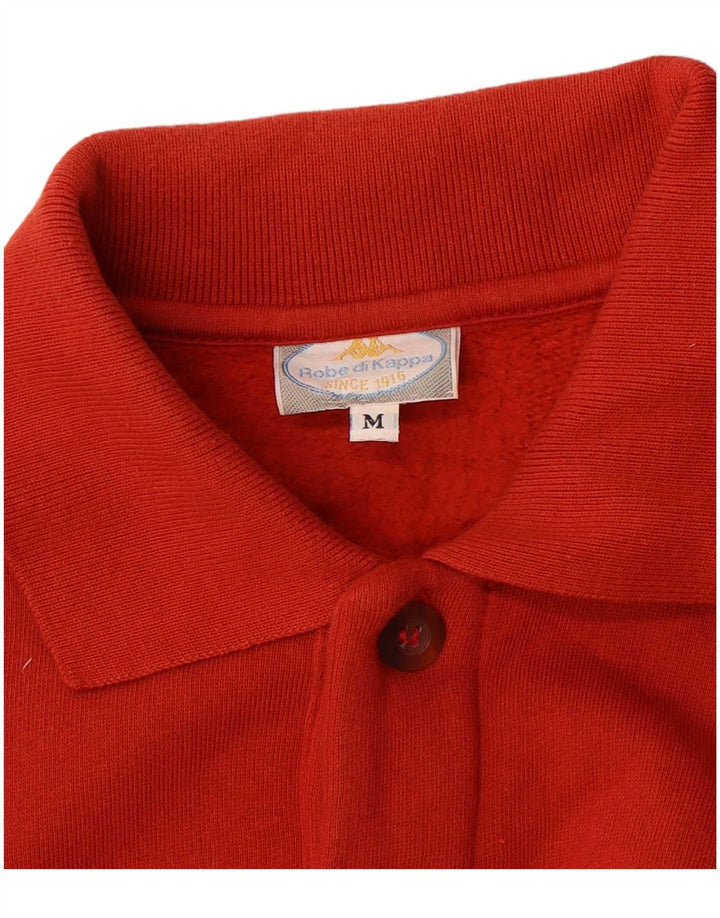 Kappa Herre Polo Neck Sweatshirt Jumper Medium Rød