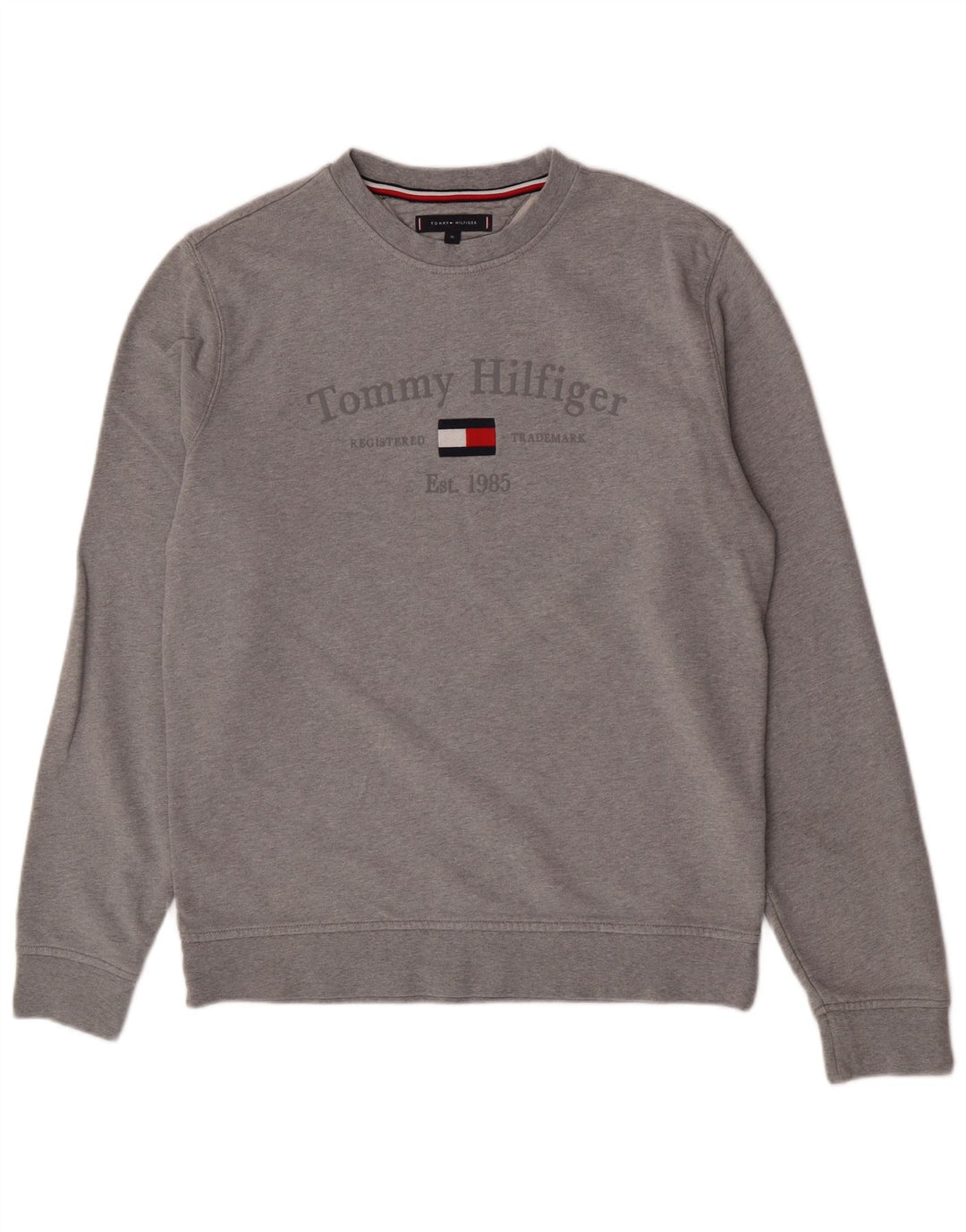 Tommy Hilfiger Herre Grafisk Sweatshirt Jumper XL Grå Bomuld