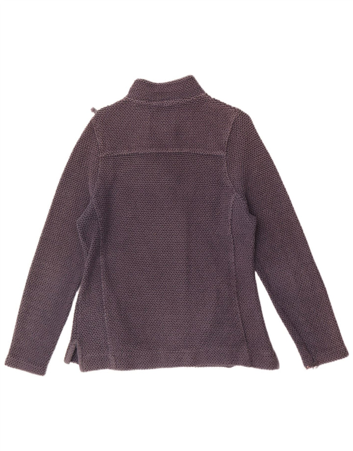 Weird Fish Dame Zip Neck Sweatshirt Jumper UK 12 Medium Navy Blue Bomuld