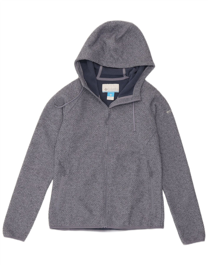 Columbia Sweater med lynlås til kvinder UK 14 Medium Blue Polyester