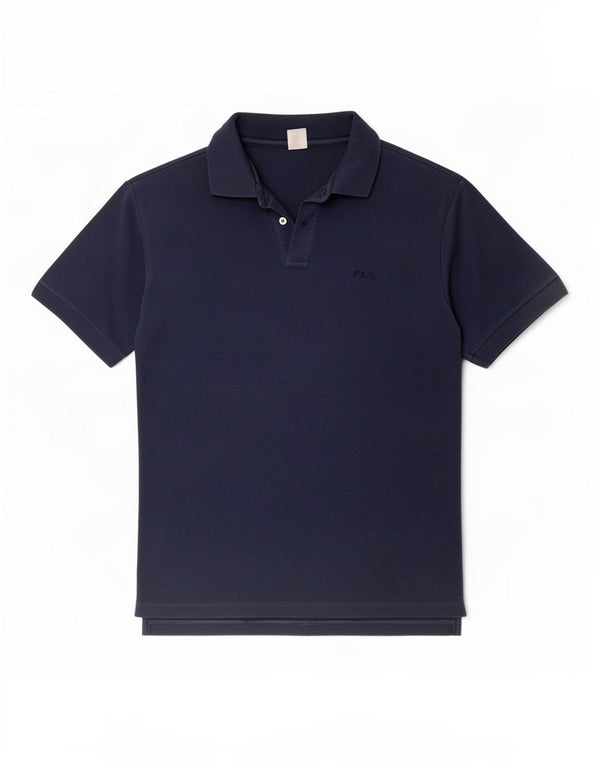 Fila Mens Polo Shirt IT 50 Medium Navy Blue Cotton