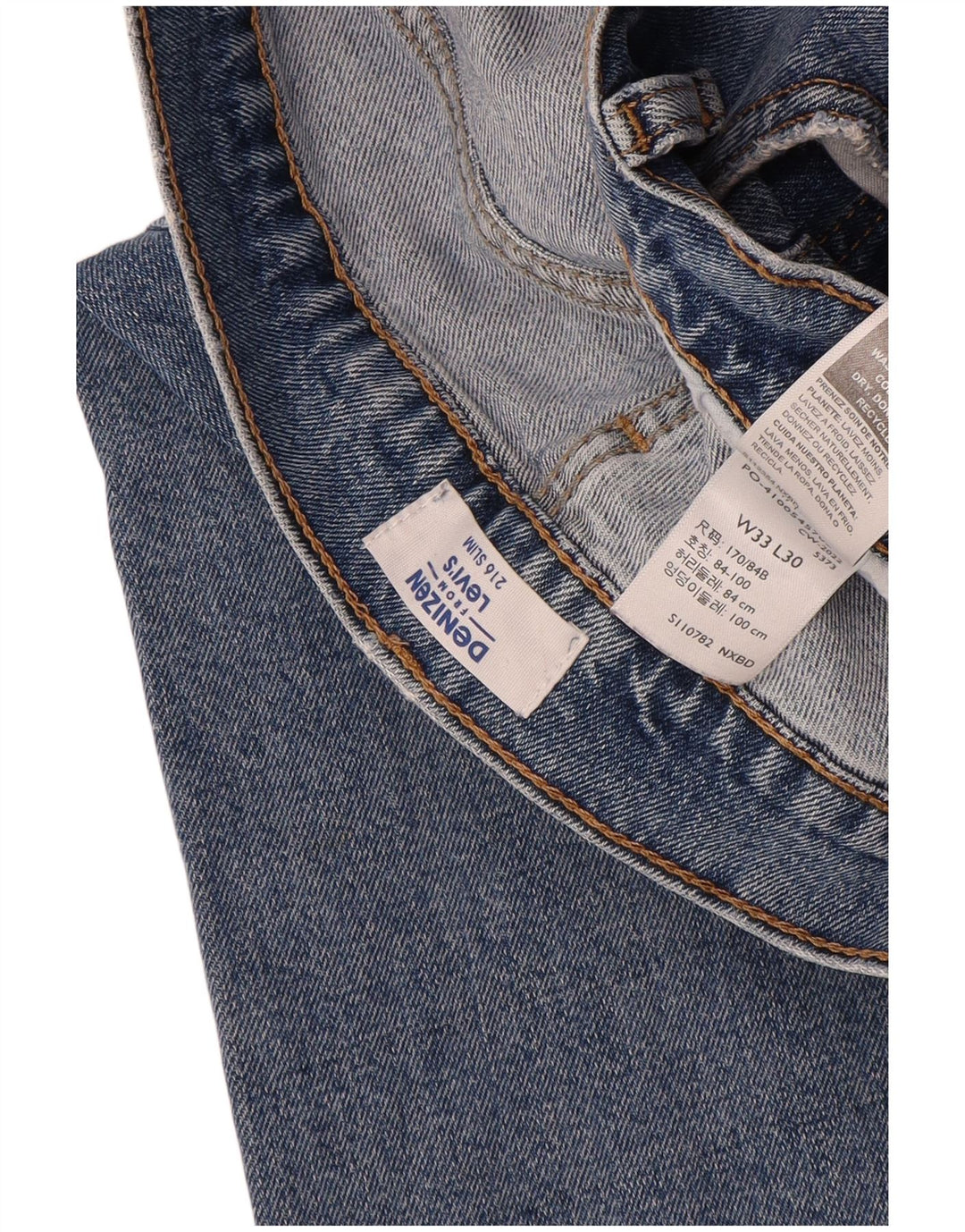 Levi's Dame Denizen Slim Jeans W33 L30 Blå Bomuld