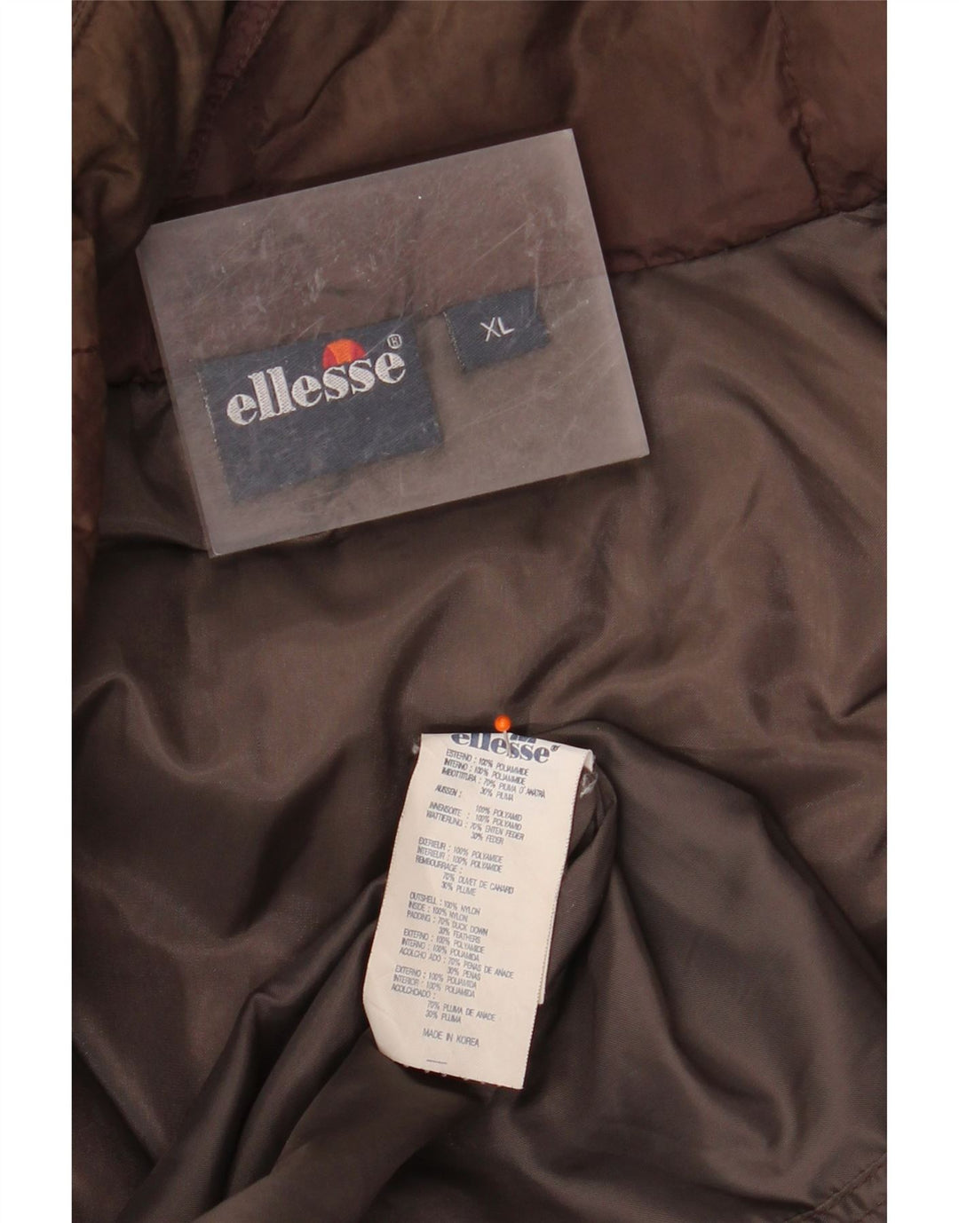 ELLESSE Polstret herrejakke UK 42 XL Brun polyamid