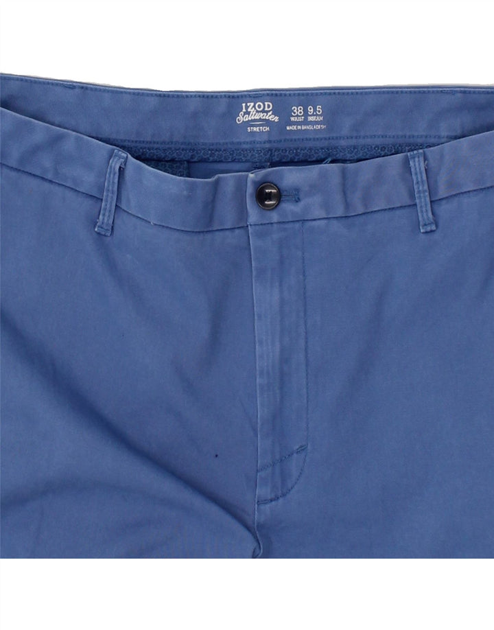 IZOD Mens Chino Shorts W38 XL Blue Cotton Vintage Izod and Second-Hand Izod from Messina Hembry 