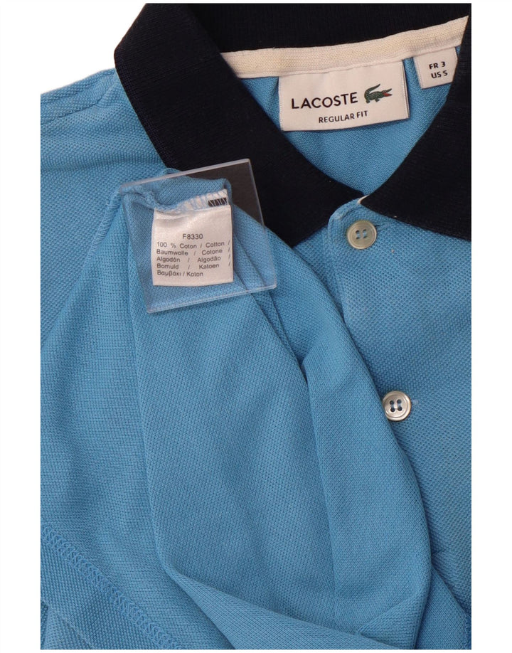 LACOSTE Herre Regular Fit Polo Shirt Størrelse 3 Lille Blå Bomuld