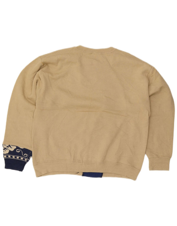 Russell Athletic Dame Dri-Power Sweatshirt Jumper UK 14 Medium Beige