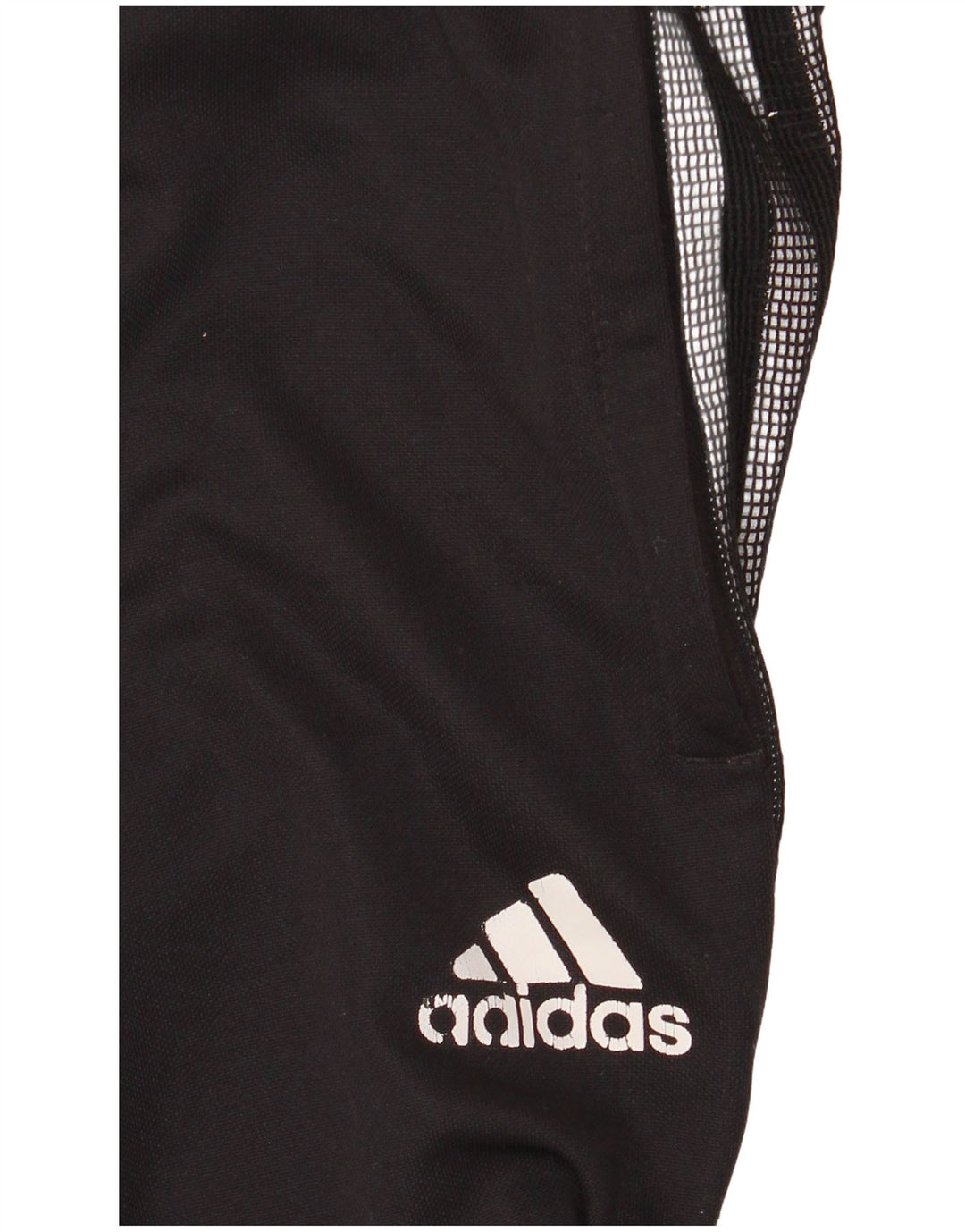 Adidas træningsbukser til kvinder UK 4/6 XS sort stribet polyester