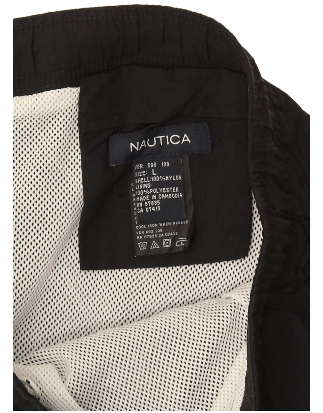 Nautica Badeshorts til mænd Stor sort nylon