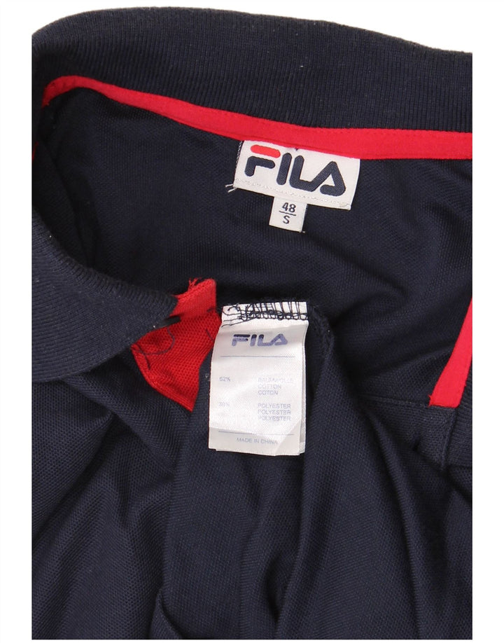 FILA Poloshirt til mænd IT 48 Lille marineblå bomuld