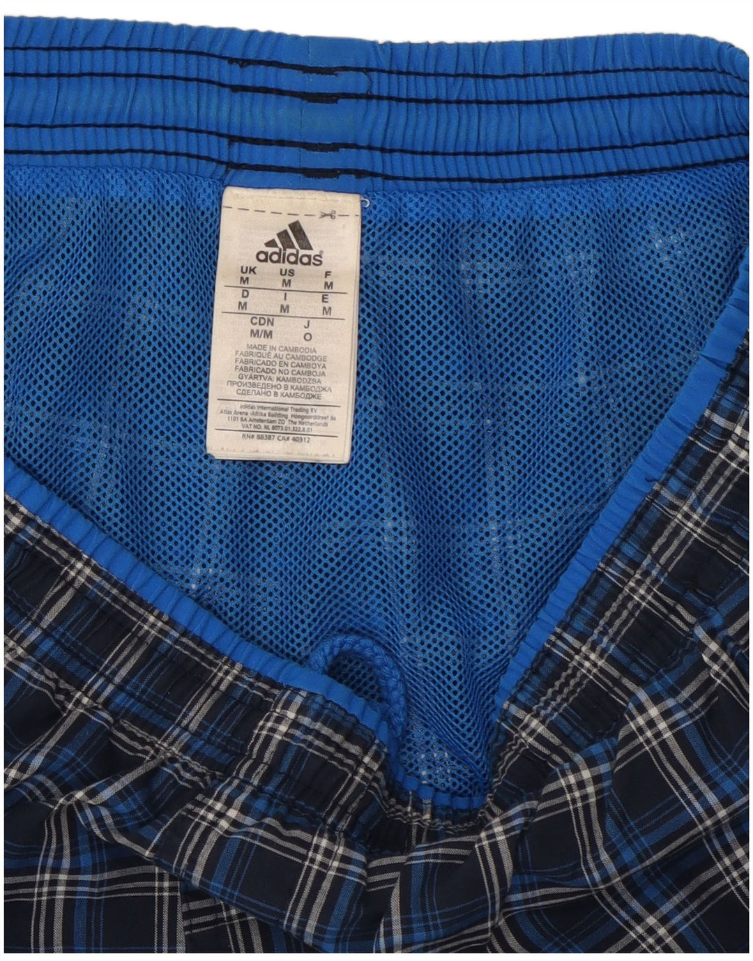Adidas Sportshorts til mænd Medium Navyblå Ternet polyester