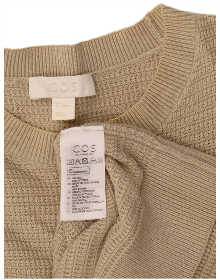 Cos Herre Boat Neck Jumper Sweater Lille Beige Bomuld