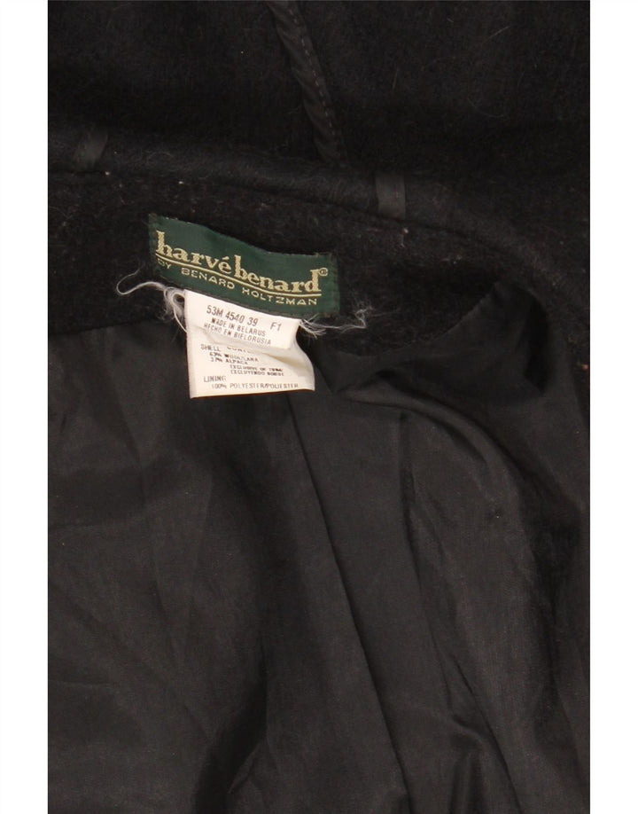 Harve Benard Dame Oversized Hooded Duffel Coat UK 16 Large Black Wool