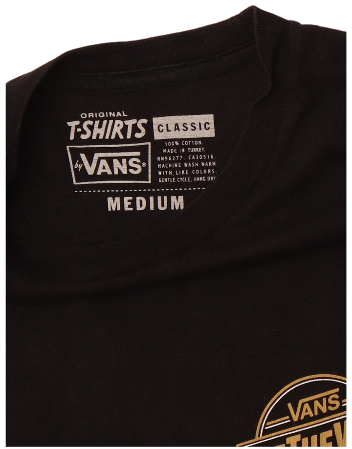 VANS Herre grafisk T-shirt Top Medium Sort Bomuld