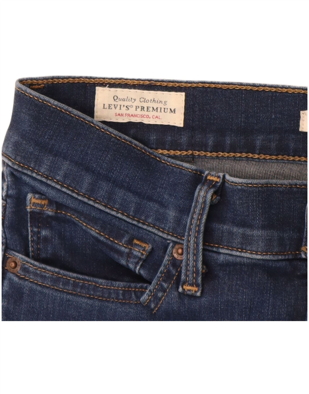 LEVI'S Skinny Jeans til kvinder W27 L30 Blå Bomuld