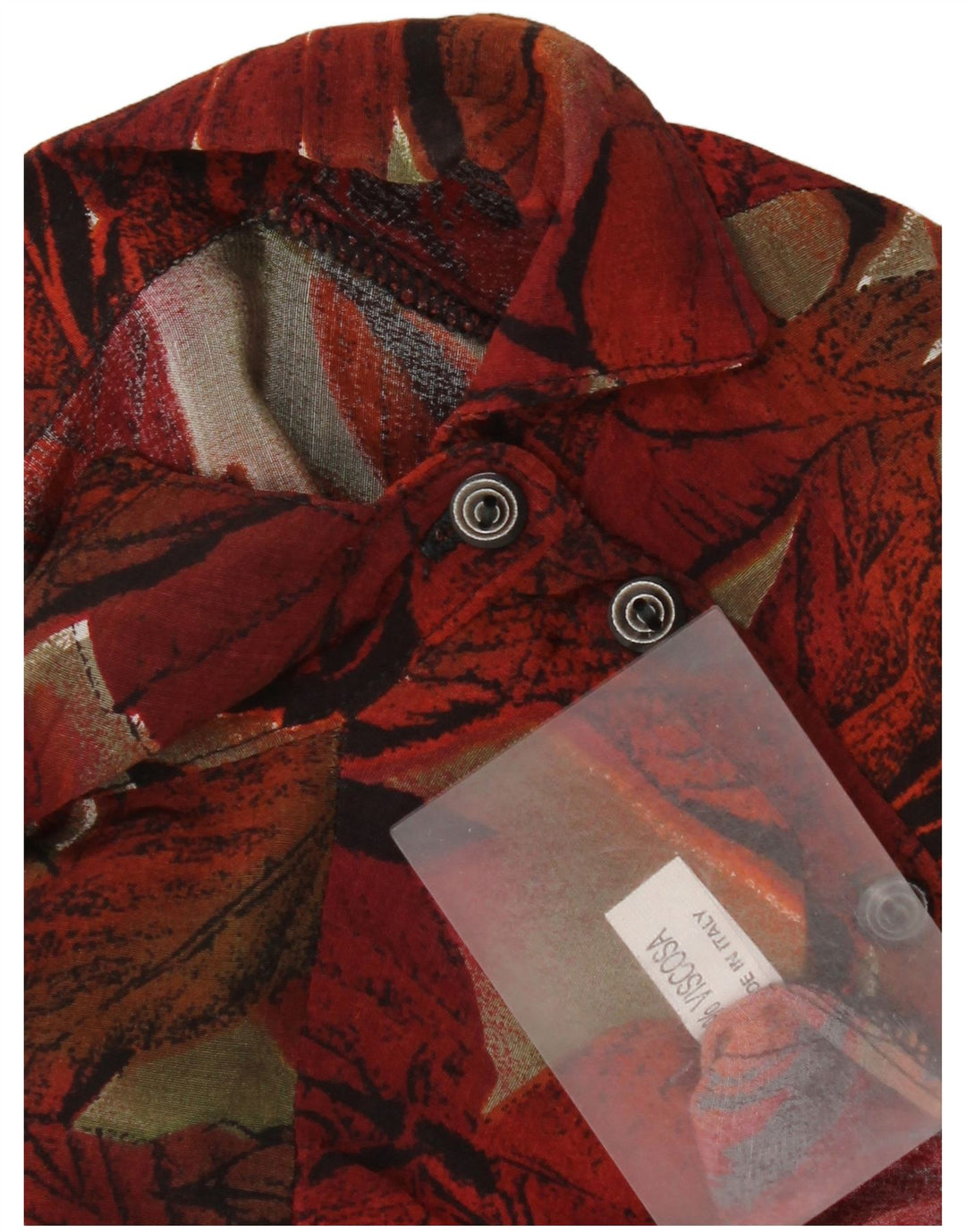 Vintage Dame Pullover Shirt Bluse UK 16 Large Red Floral Viscose