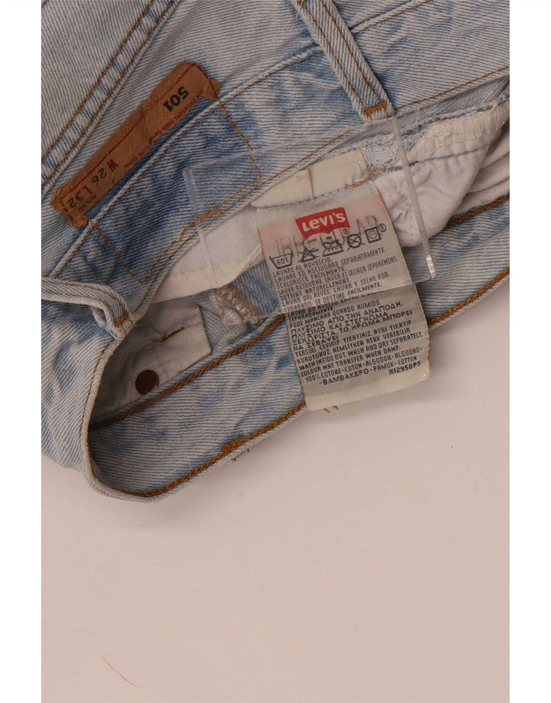 Levi's Herre 501 denimshorts W26 XS blå bomuld