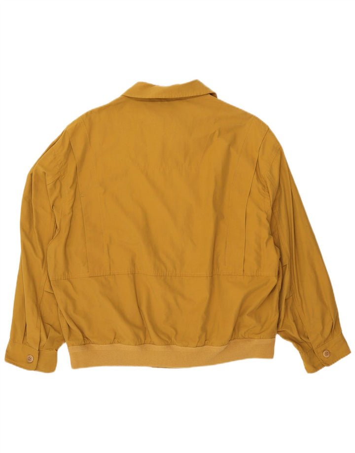 VINTAGE Herre Loose Fit Bomber Jacket UK 38 Medium Yellow