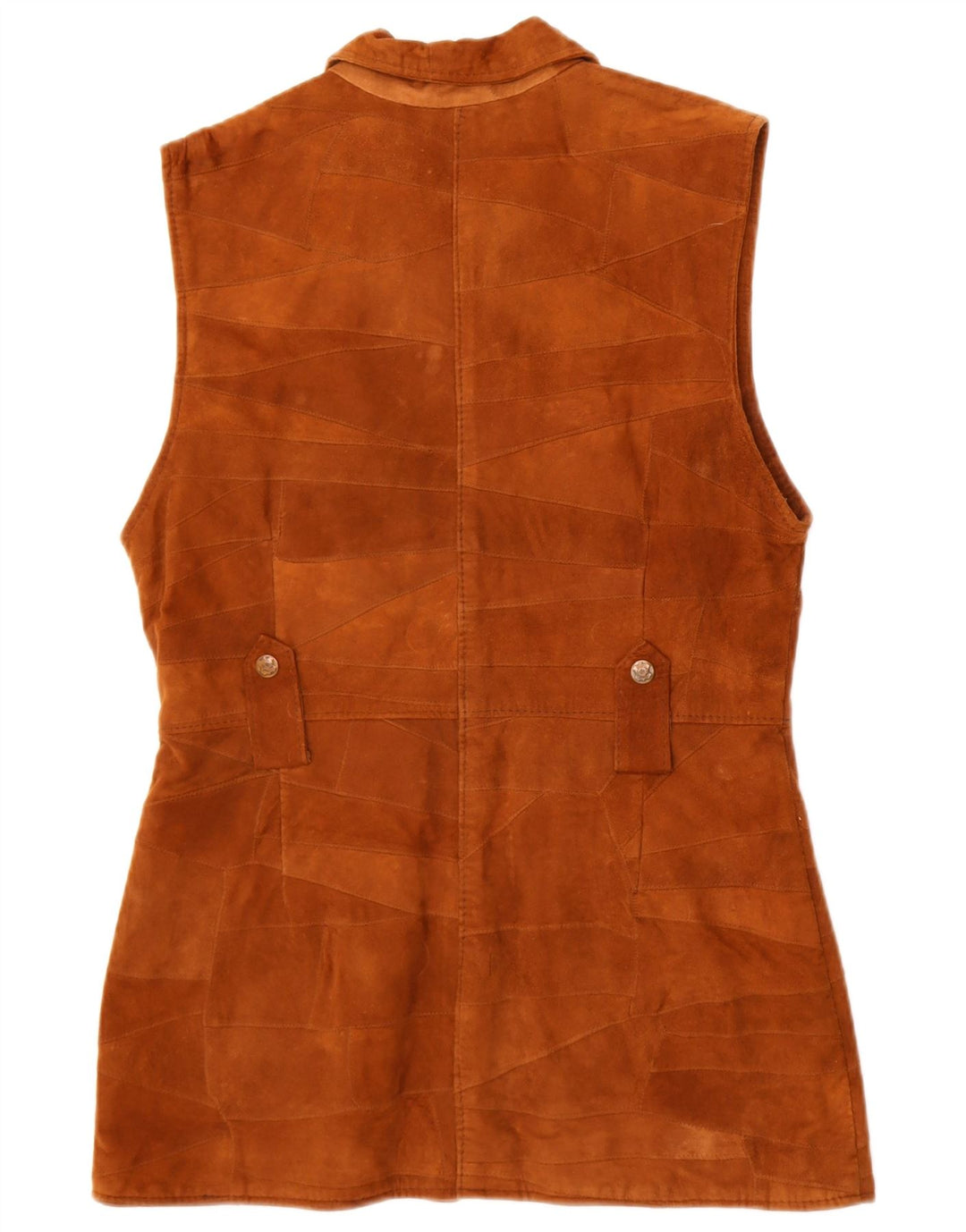 Vintage dame ruskind Gilet UK 14 medium brunt læder