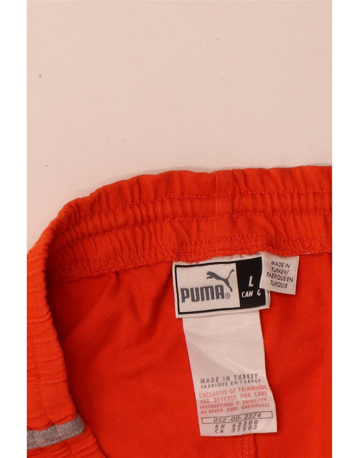 Puma Herre Sportshorts Stor Orange Colourblock Bomuld