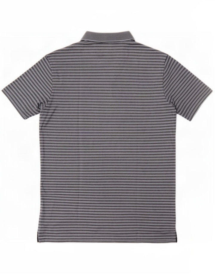 Corneliani Herre poloshirt IT 52 Stor blå stribet polyester