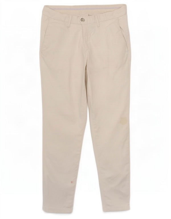 Massimo Dutti Dame Slim Fit Chino Bukser EU 38 Small W30 L26 Hvid
