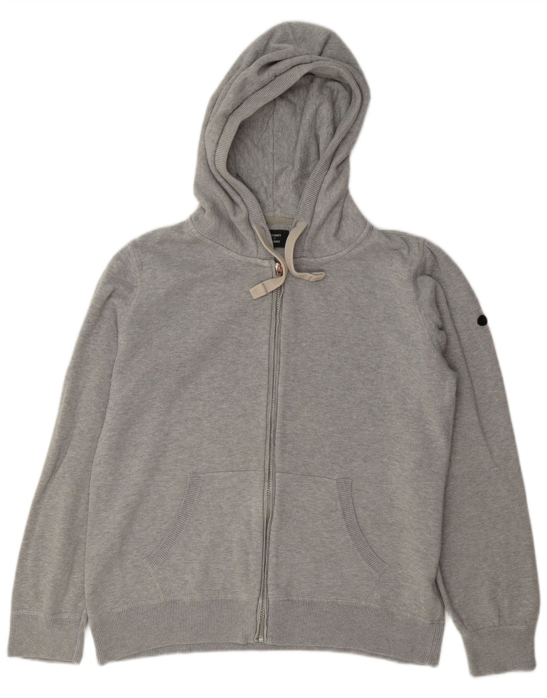 Superdry hættetrøje til kvinder med lynlås UK 14 Large Grå