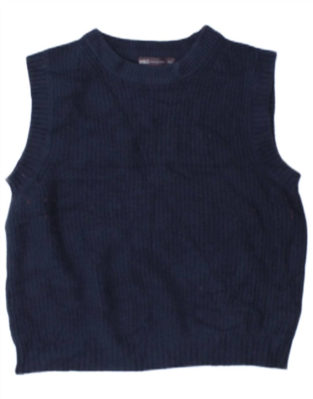 Marks & Spencer Dame Crop Oversized Vest Tank Top UK 10 Small Navy Blue