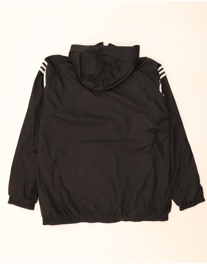 Adidas Regnjakke med hætte til mænd UK 42 XL Sort Polyester