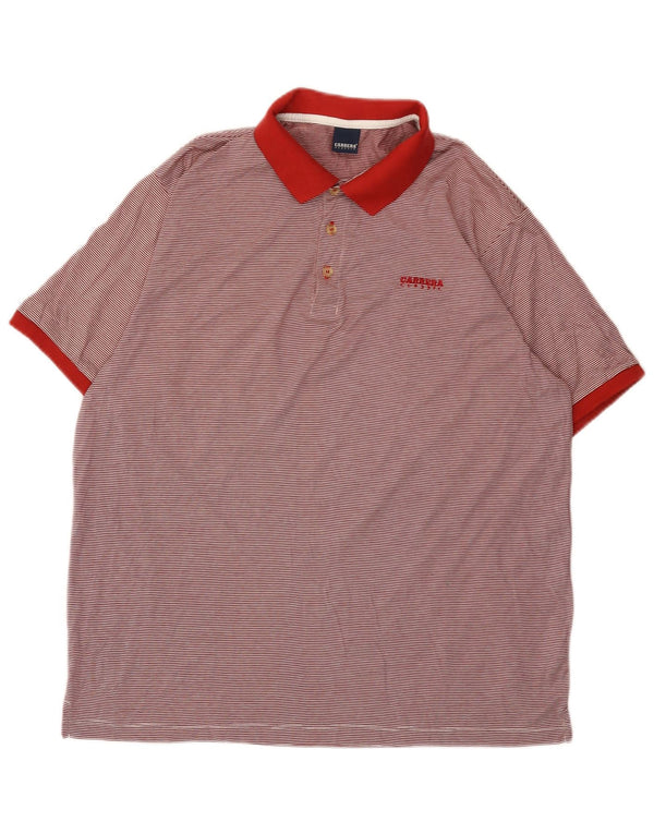Carrera herre poloshirt 3XL rødstribet bomuld