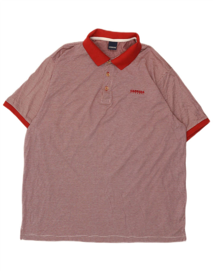 Carrera herre poloshirt 3XL rødstribet bomuld