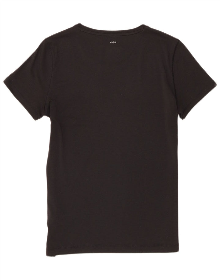 Adidas Dame Climalite T-Shirt Top UK 16/18 Stor Sort Polyester