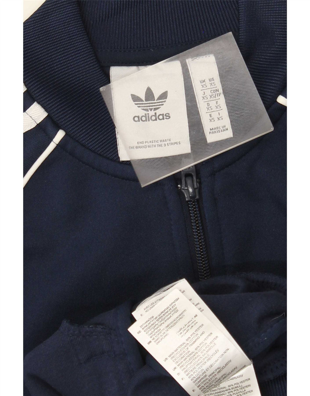 Adidas Træningsdragt topjakke til mænd XS Marineblå polyester