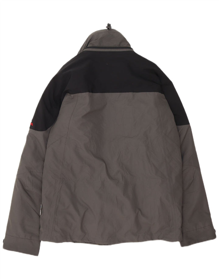 MC Kinley Herre Hooded Windbreaker Jacket UK 38 Medium Grey Colourblock