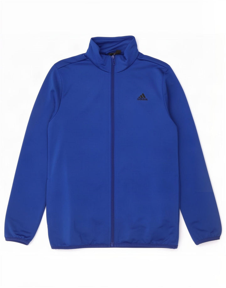 Adidas drenge grafisk træningsdragt topjakke 11-12 år blå polyester