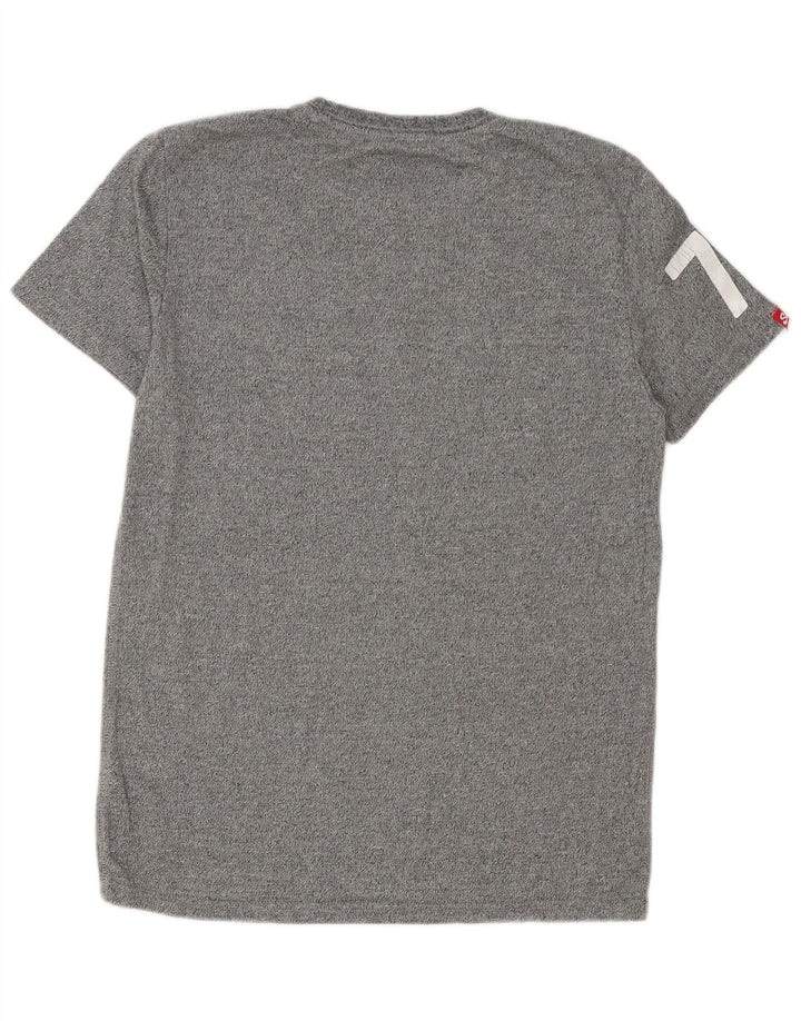 Superdry Grafisk T-shirt top til mænd, stor grå bomuld
